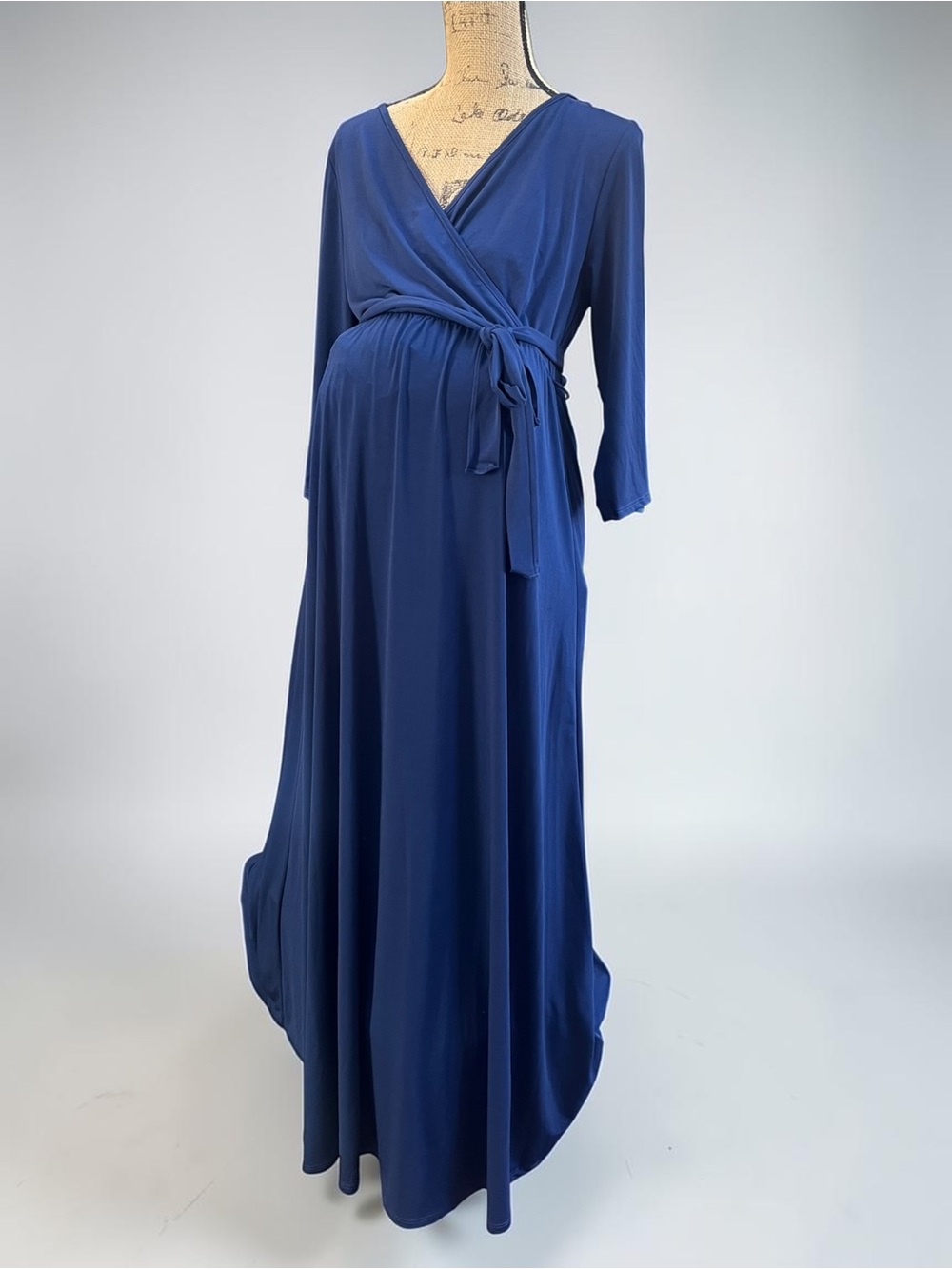 Pinkblush Navy Wrap Maternity Maxi Dress